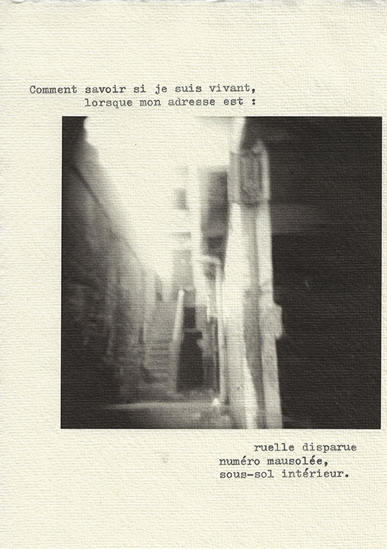 Olenka Carrasco-Cimetiere Vivants-Adresse Escalier Endroit Oublie